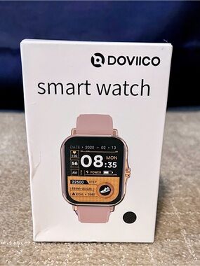 New Black Smart Watch - Fitness & Notifications